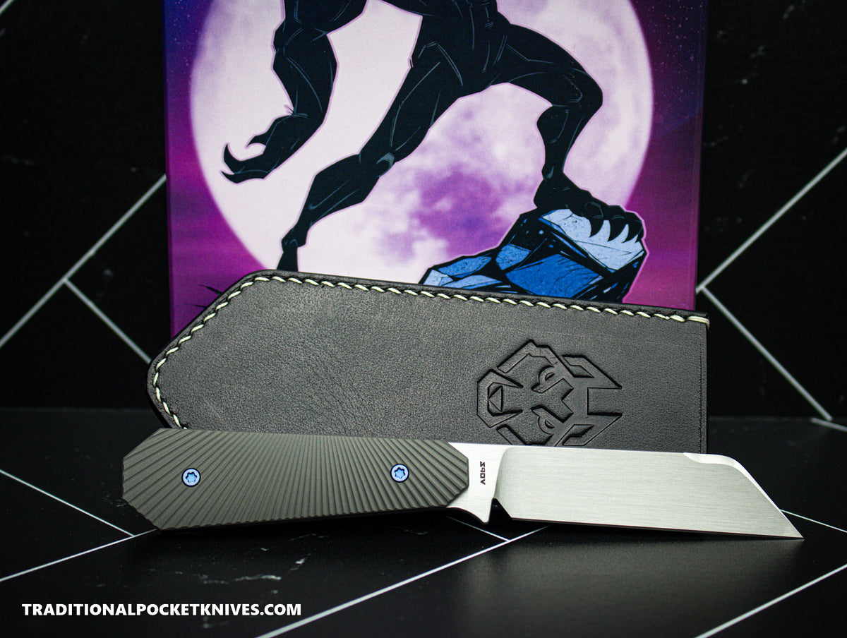 Jack Wolf Knives Midnight FIXedc Titanium Starburst Hand Satin