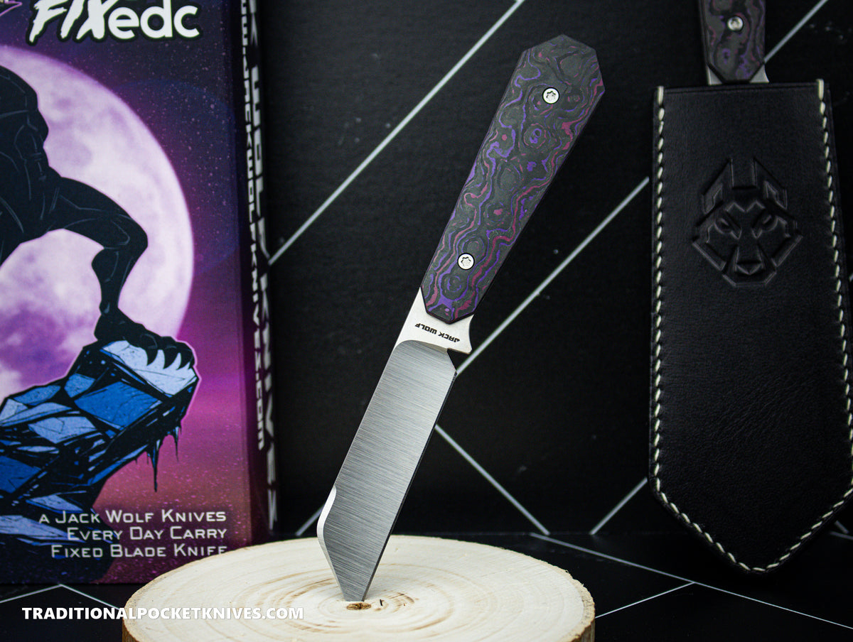 Jack Wolf Knives Midnight FIXedc Fat Carbon Purple Haze