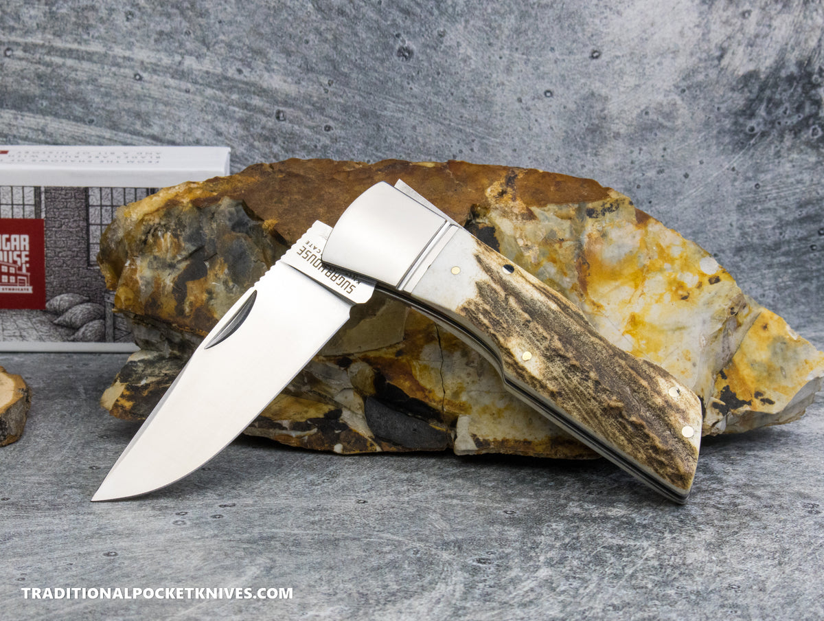 Finch Jackrabbit Stag Horn - Sugar House Knife Syndicate Series