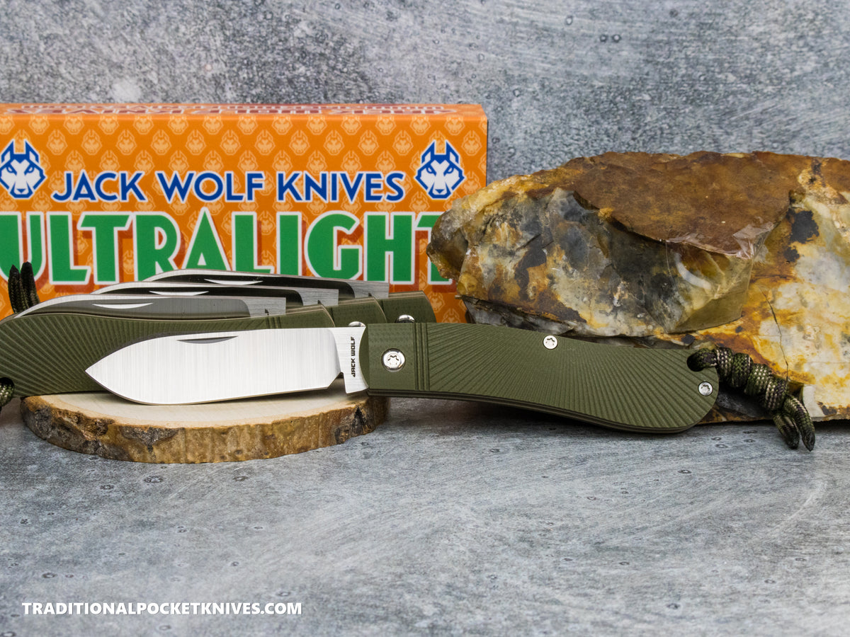 Jack Wolf Knives K9 Jack OD Green G10 Starburst - Ultralight Series