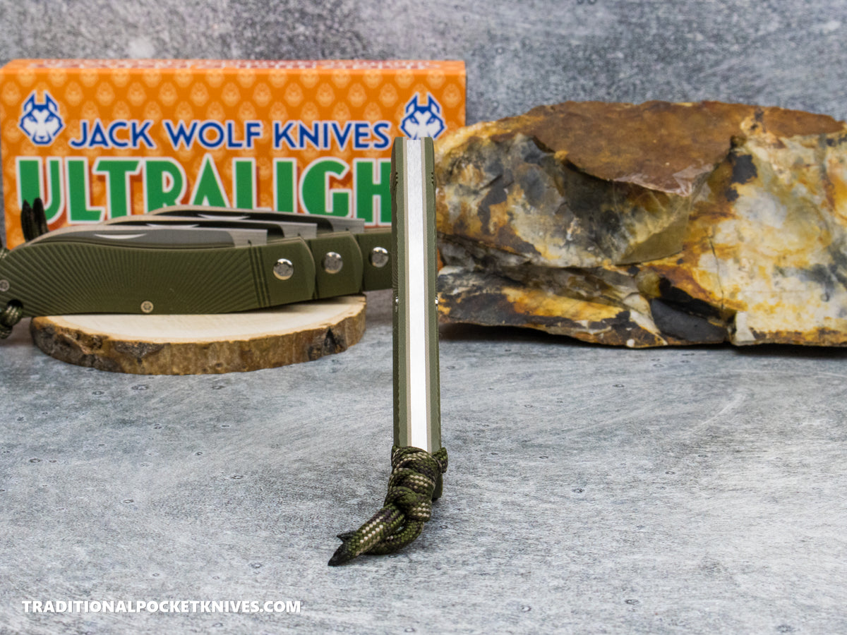 Jack Wolf Knives K9 Jack OD Green G10 Starburst - Ultralight Series