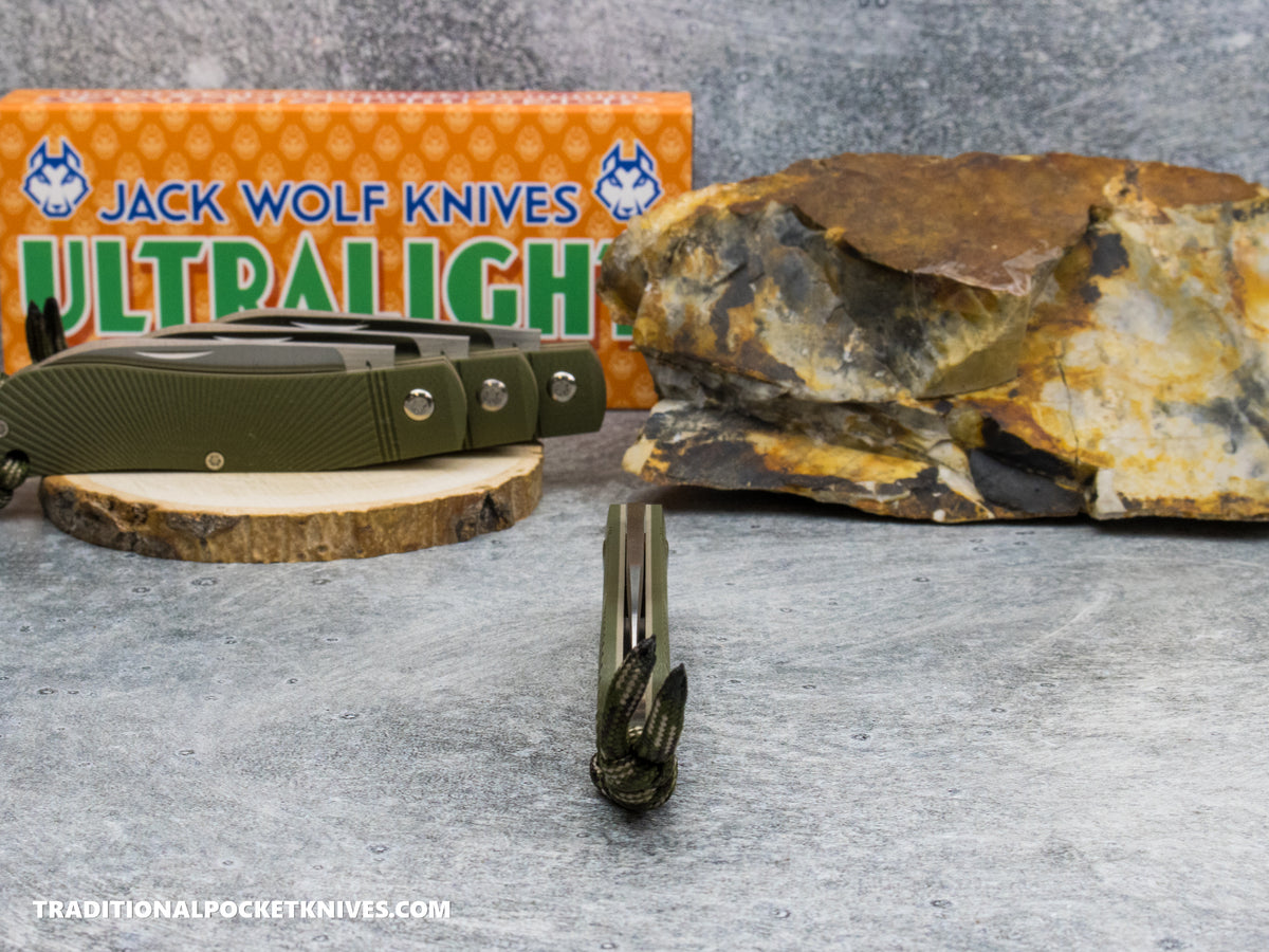 Jack Wolf Knives K9 Jack OD Green G10 Starburst - Ultralight Series