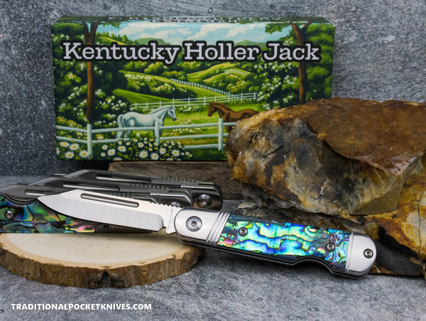 Kentucky Holler Jack: Abalone - Spearpoint 154CM - C. Risner