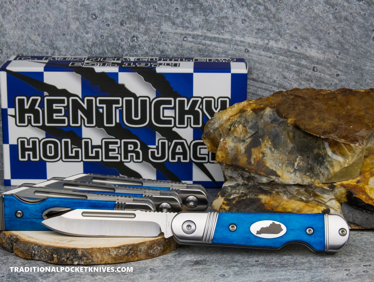 Kentucky Holler Jack: Smooth Blue Bone - Spearpoint 154CM