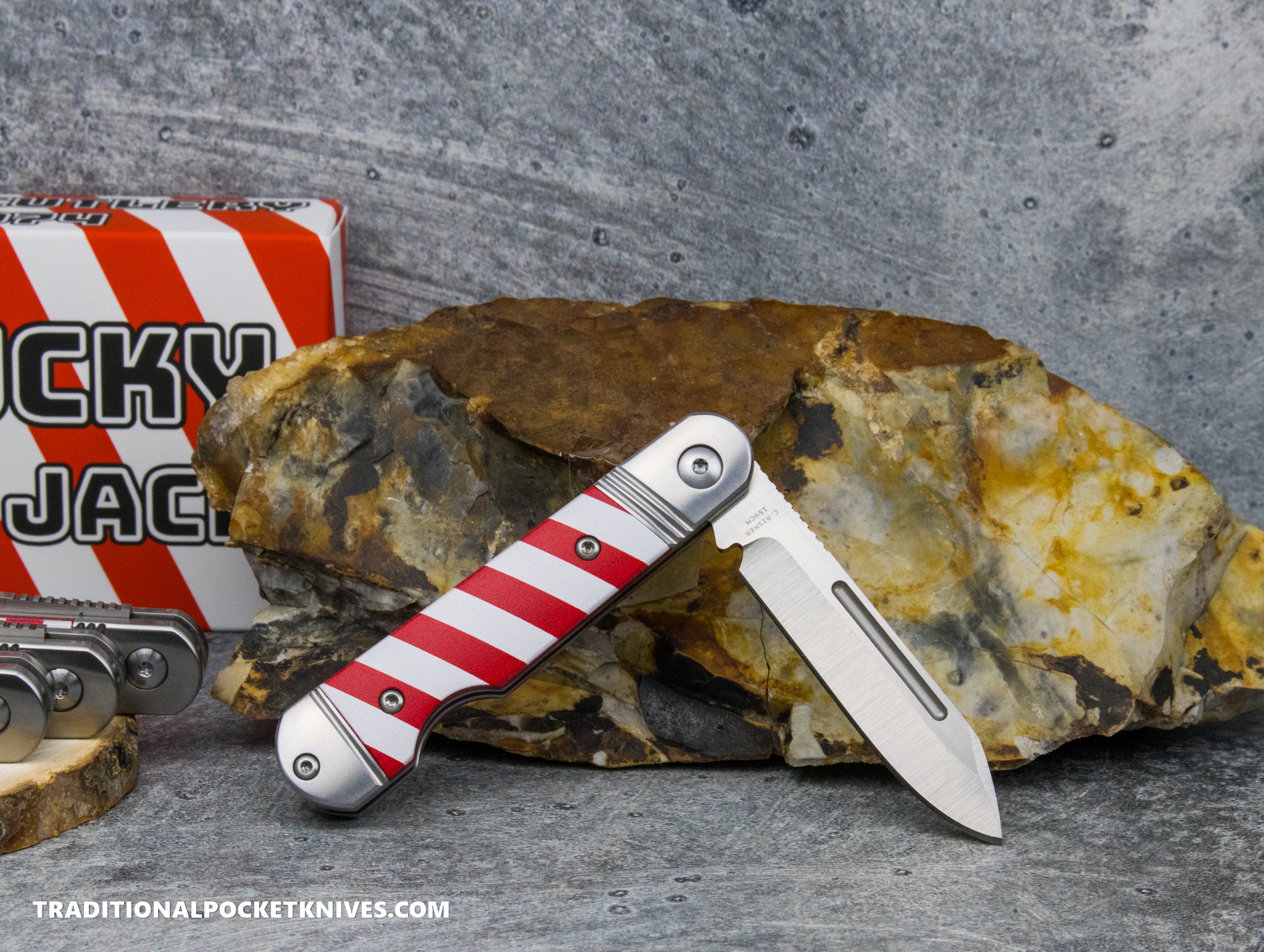 Kentucky Holler Jack: Candy Cane G10 - Spearpoint 154CM - C