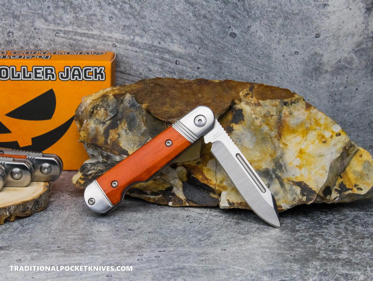 Kentucky Holler Jack: Jack-o&#39;-lantern Smooth Orange Bone - Spearpoint 154CM
