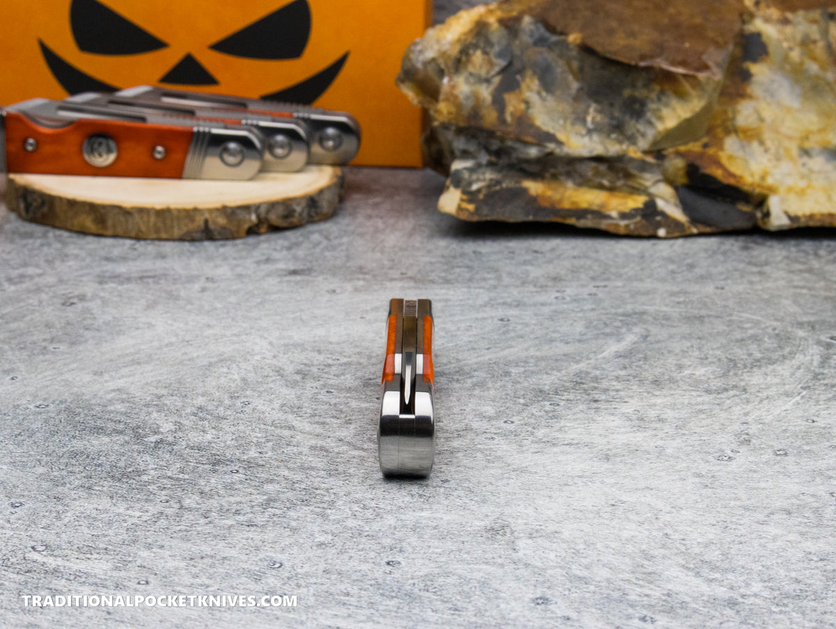 Kentucky Holler Jack: Jack-o&#39;-lantern Smooth Orange Bone - Spearpoint 154CM