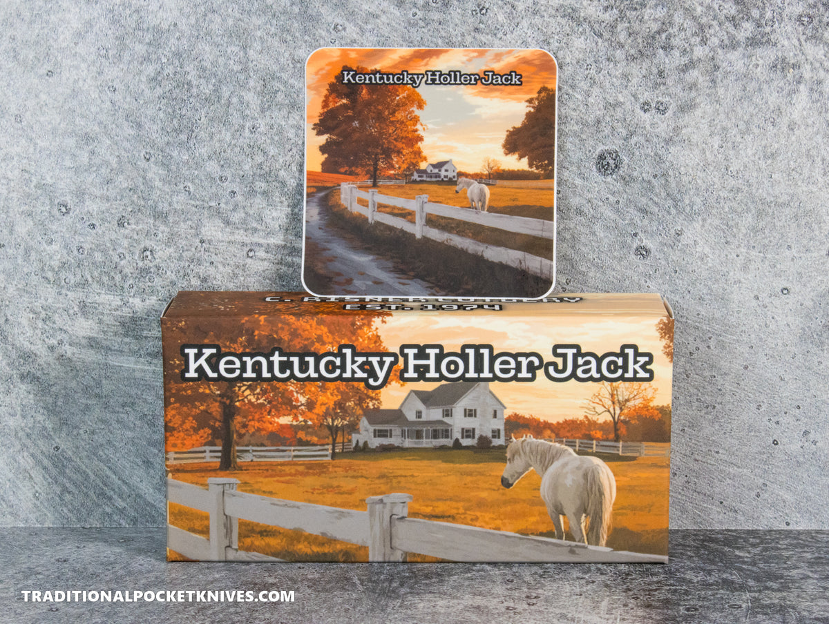 Kentucky Holler Jack: Kirinite Liquid Gold Acrylic - Spearpoint 154CM