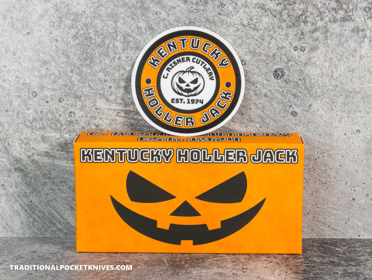 Kentucky Holler Jack: Jack-o'-lantern Smooth Orange Bone - Spearpoint 154CM