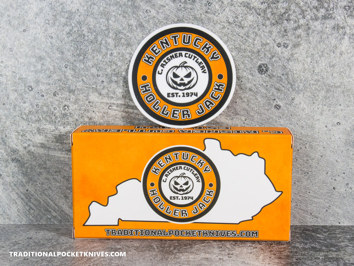 Kentucky Holler Jack: Jack-o'-lantern Smooth Orange Bone - Spearpoint 154CM