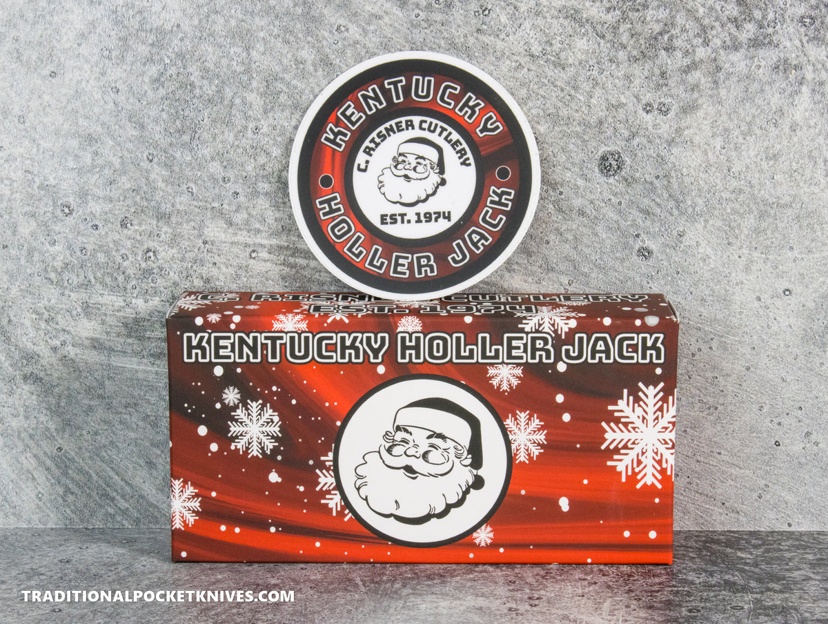 Kentucky Holler Jack: Santa Red Pearl Acrylic - Spearpoint 154CM