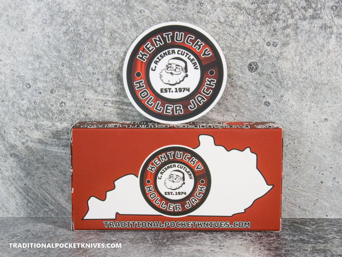 Kentucky Holler Jack: Santa Red Pearl Acrylic - Spearpoint 154CM