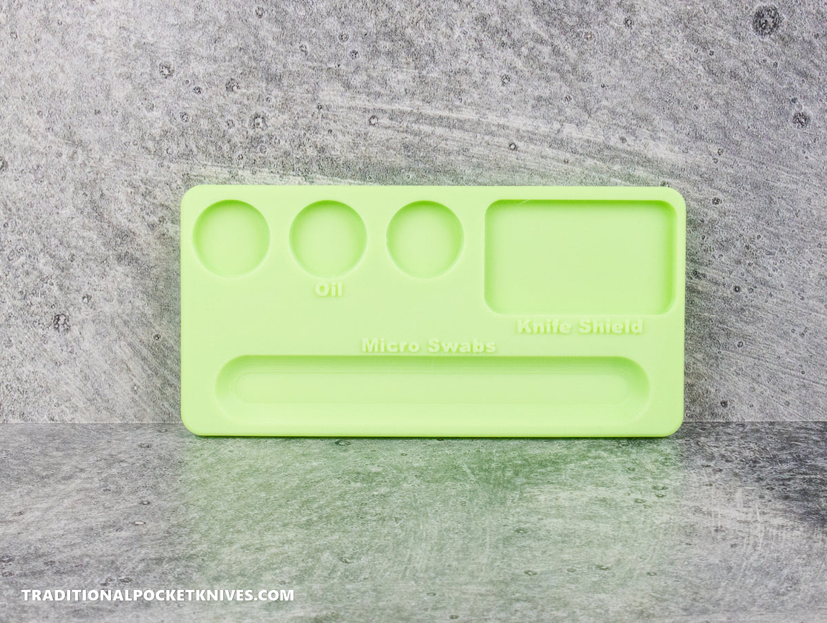 C. Risner Cutlery Cleaning Organizer Small Tray Glow in the Dark Green