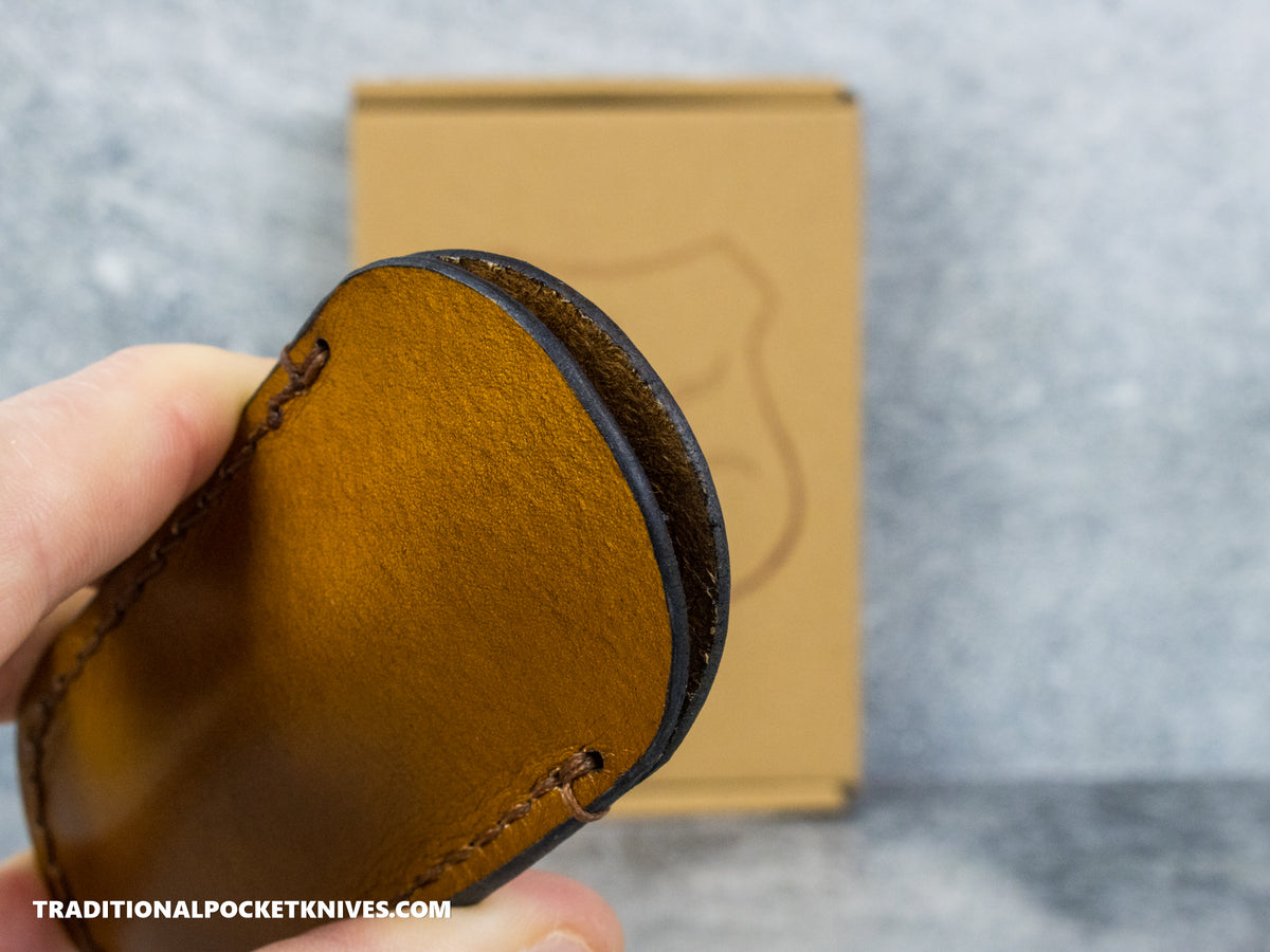 Lancelot Leather Clip Slip Standard with LynchNW Titanium Clip - Walnut / Havana Cigar