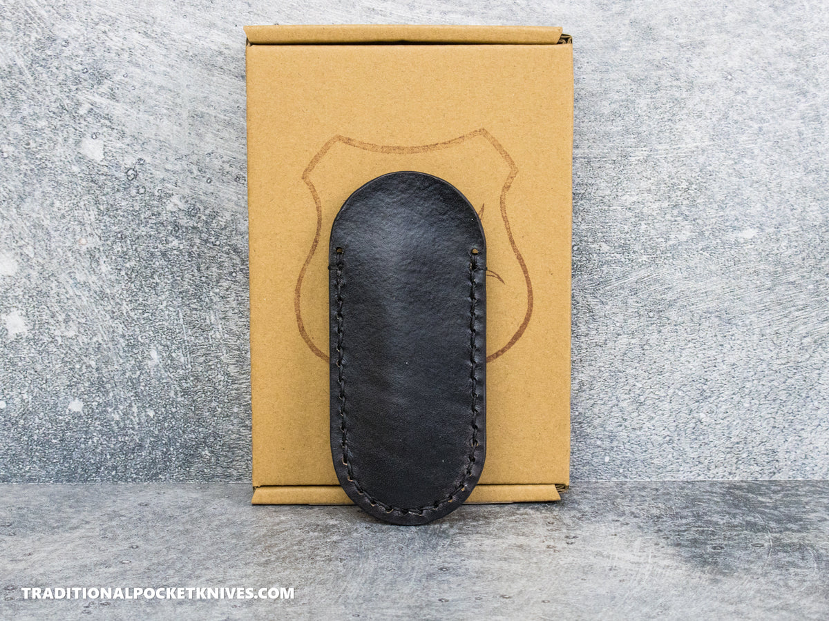 Lancelot Leather Clip Slip Standard with LynchNW Titanium Clip - Black / Black
