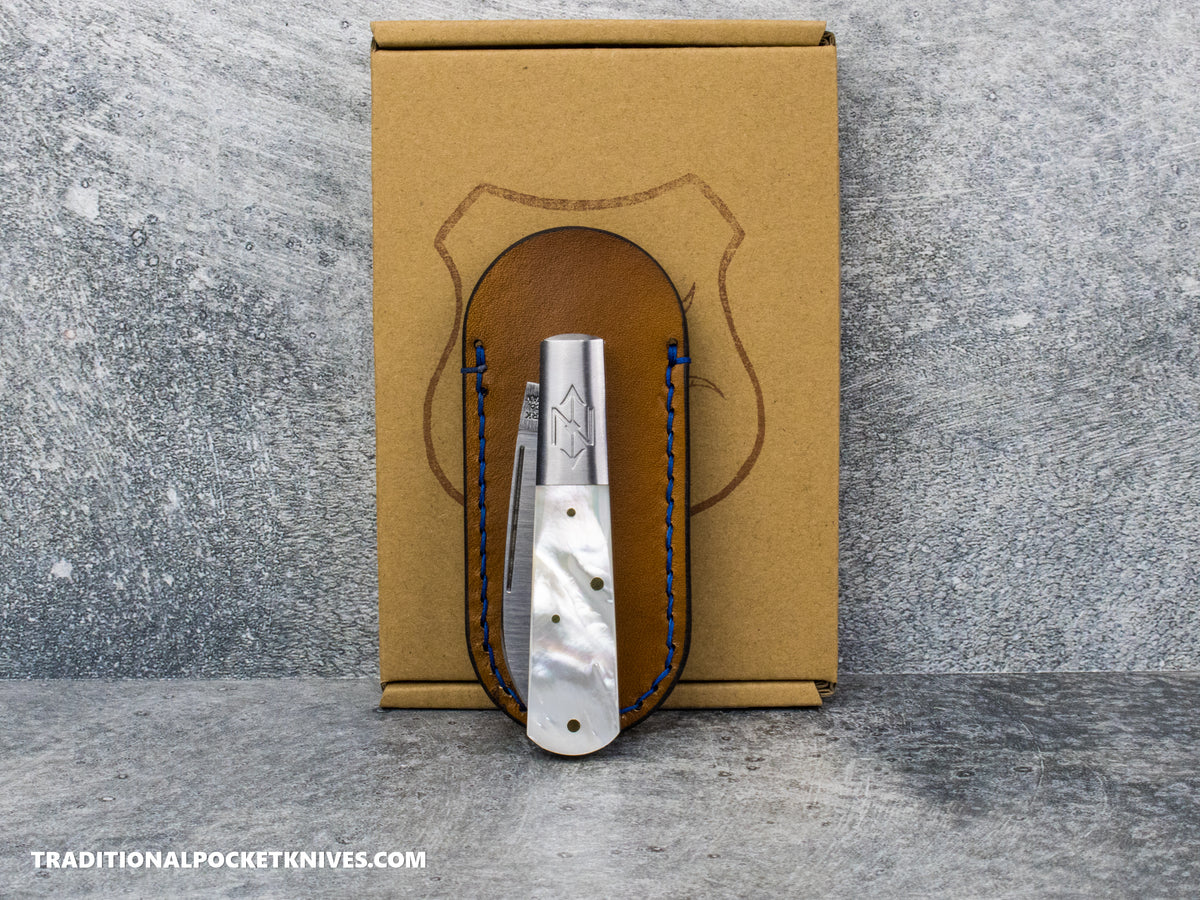 Lancelot Leather Clip Slip Standard with LynchNW Titanium Clip - Walnut / Royal Blue