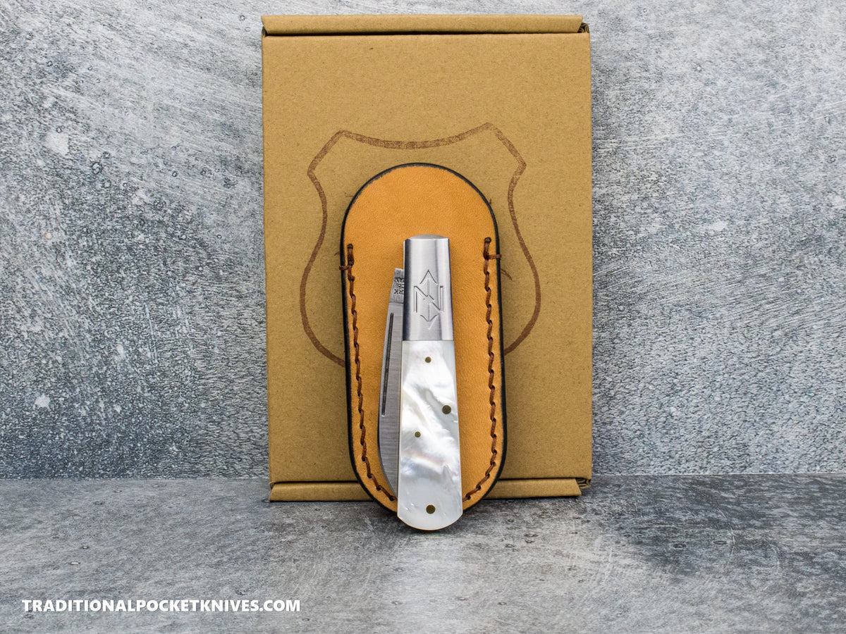 Lancelot Leather Clip Slip Standard with LynchNW Titanium Clip - Natural / Chestnut
