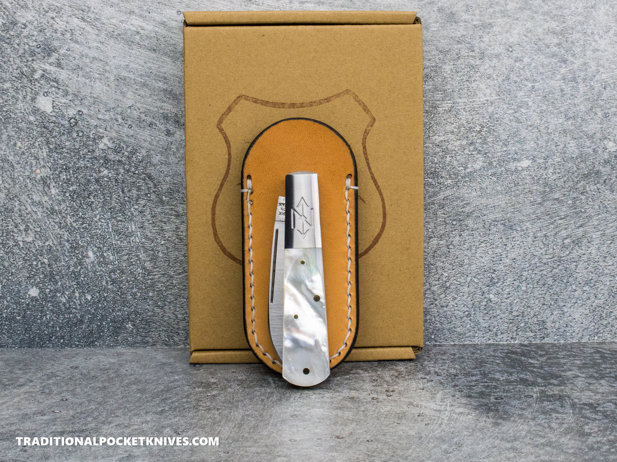 Lancelot Leather Clip Slip Standard with LynchNW Titanium Clip - Natural / White