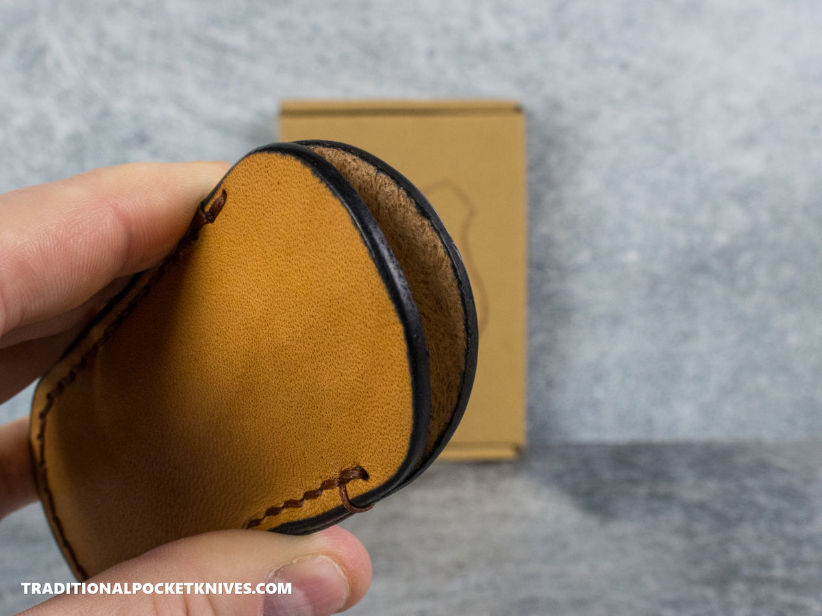 Lancelot Leather Clip Slip Standard with LynchNW Titanium Clip - Natural / Chestnut