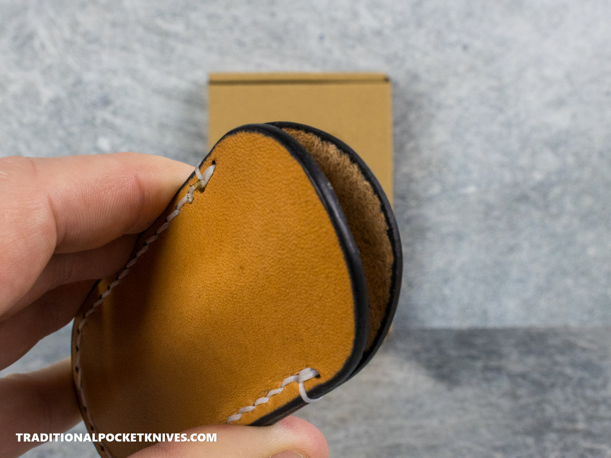 Lancelot Leather Clip Slip Standard with LynchNW Titanium Clip - Natural / White