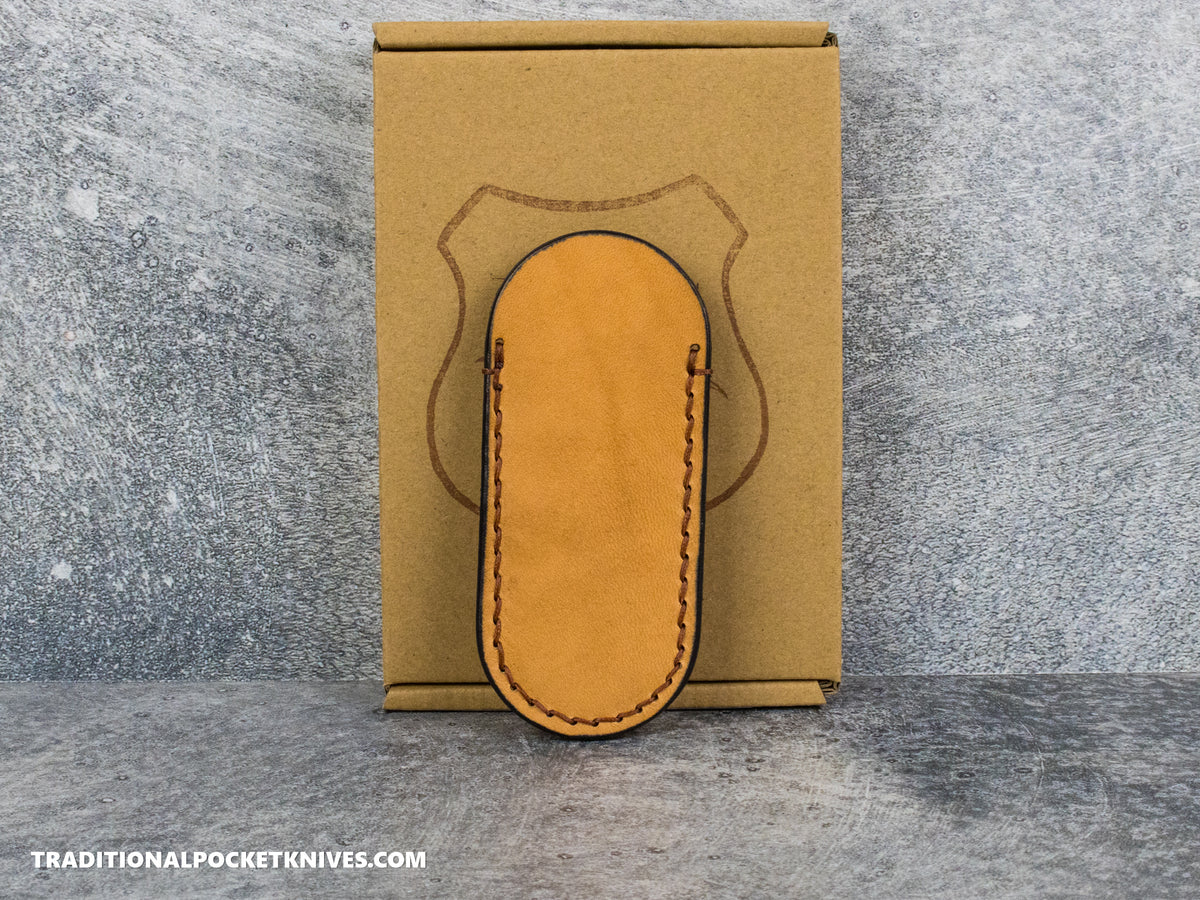 Lancelot Leather Clip Slip Standard with LynchNW Titanium Clip - Natural / Chestnut