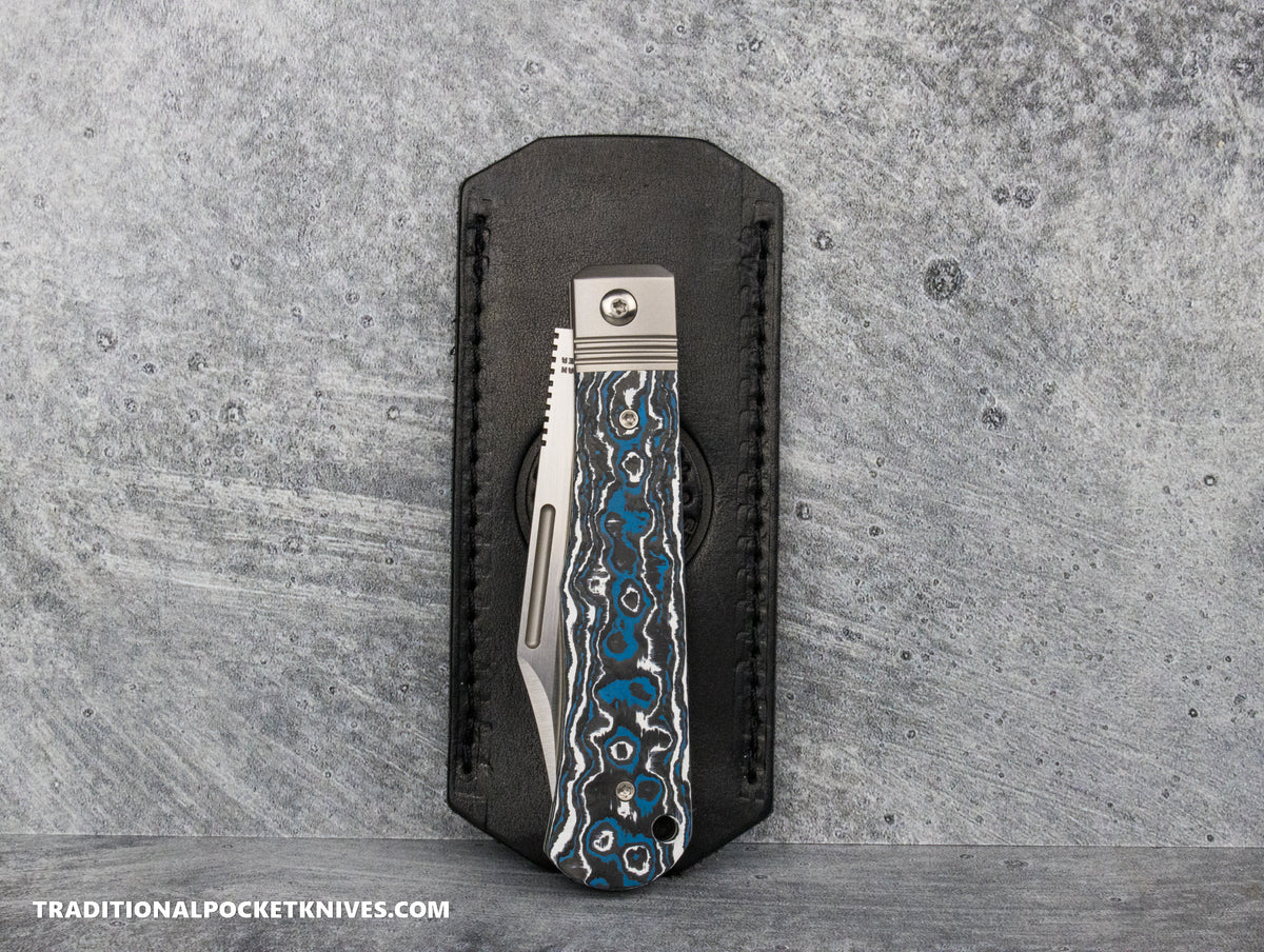 C. Risner Cutlery Logo Leather Knife Slip Large - Black