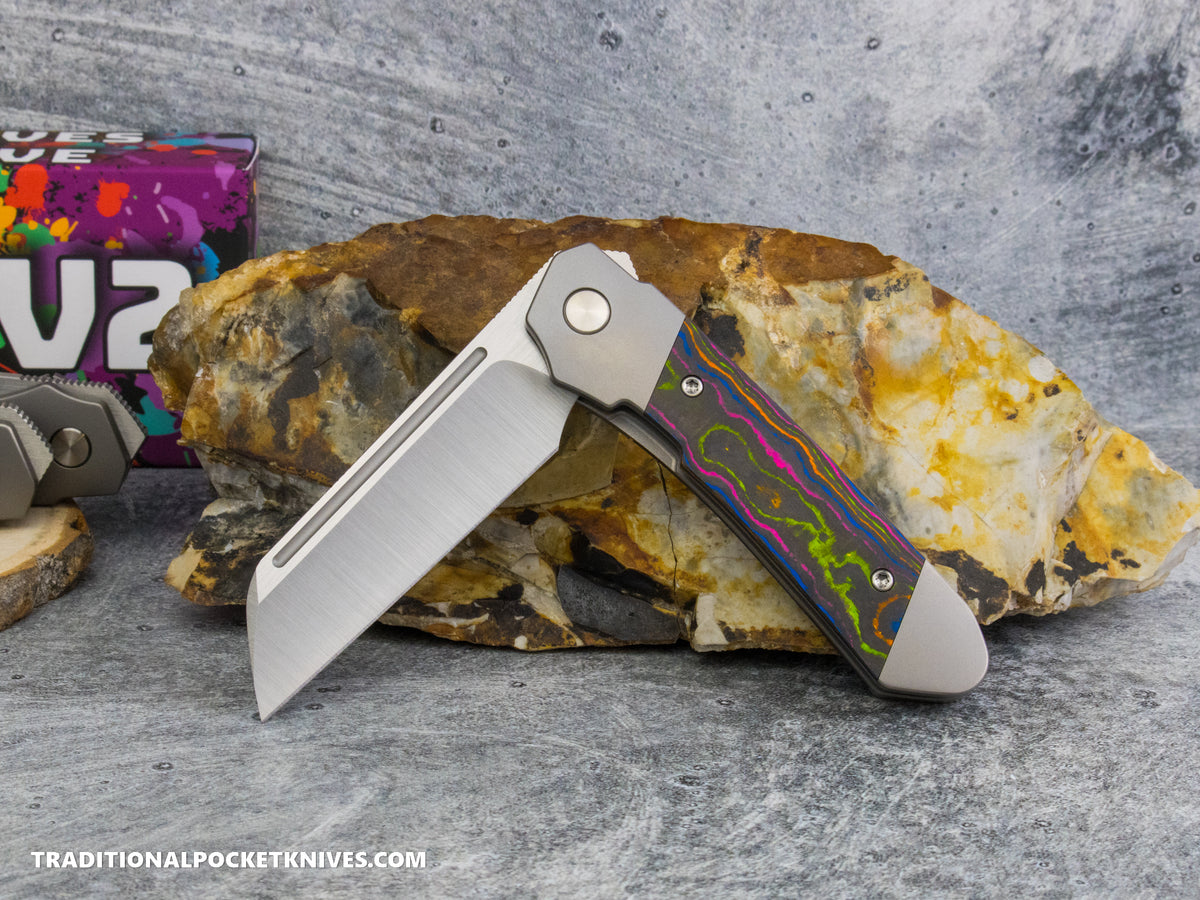 Divo Knives Exclusive Lush V2: Righty - CamoCarbon 80's Vanax Steel