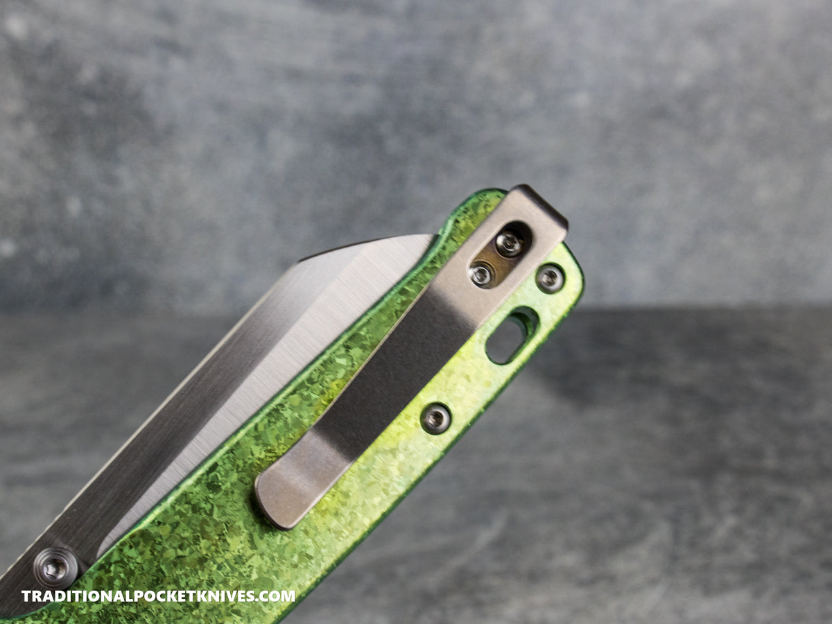Lynch Northwest Exclusive: QSP Penguin Glyde Lock Left Handed Titanium Clip - Stonewashed