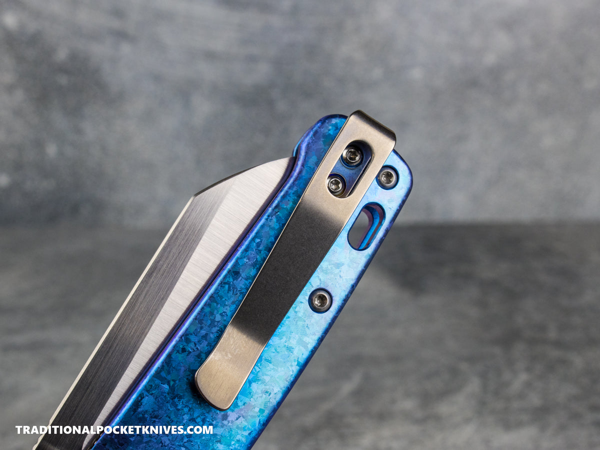 Lynch Northwest Exclusive: QSP Penguin Glyde Lock Left Handed Titanium Clip - Stonewashed