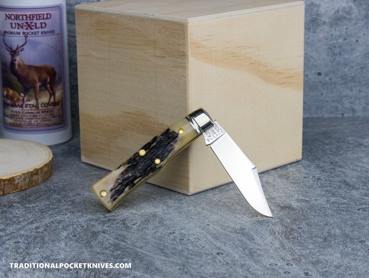 Great Eastern Cutlery #221124 Northfield UNXLD Magnum Sambar Stag #5