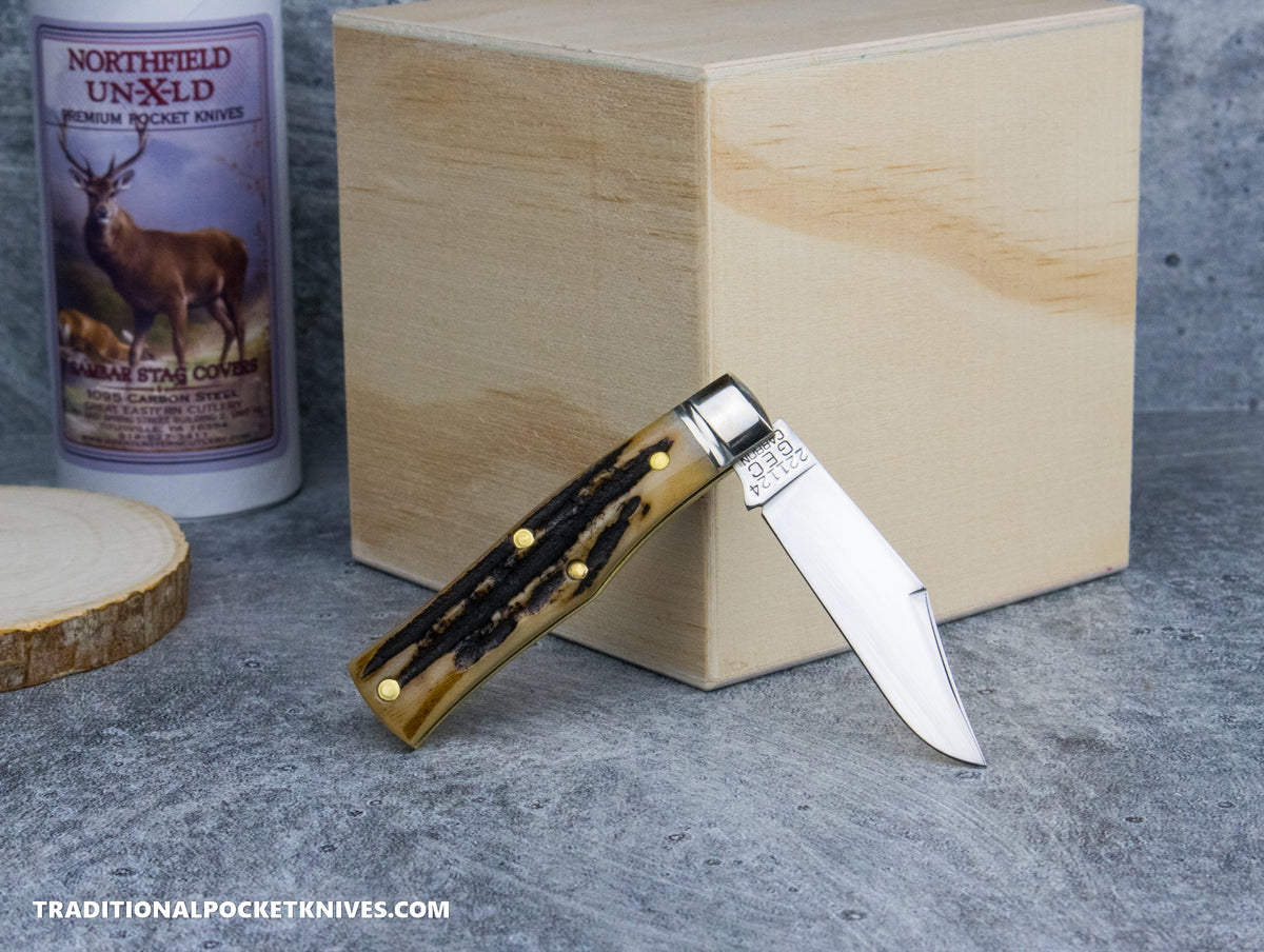 Great Eastern Cutlery #221124 Northfield UNXLD Magnum Sambar Stag #14