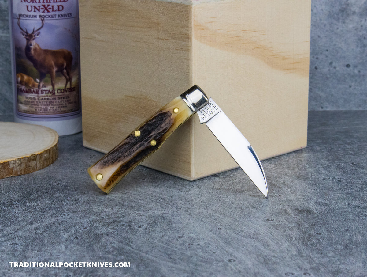 Great Eastern Cutlery #220124 Northfield UNXLD Magnum Sambar Stag #3