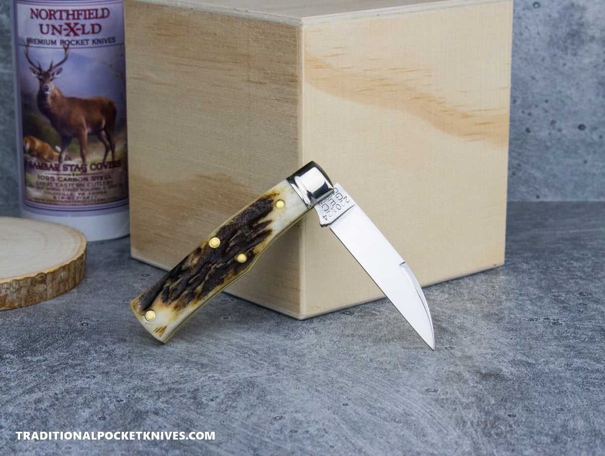 Great Eastern Cutlery #220124 Northfield UNXLD Magnum Sambar Stag #6