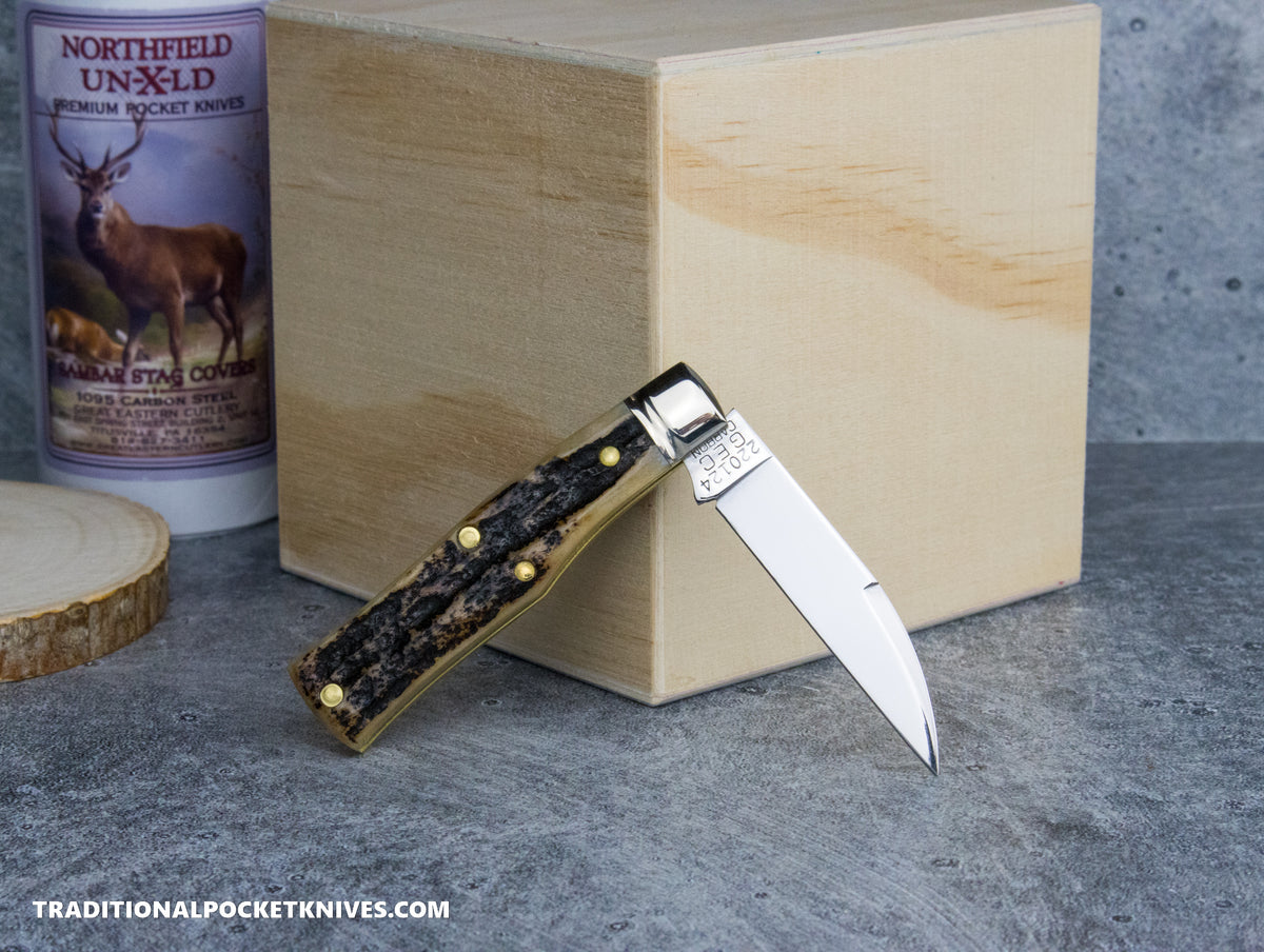 Great Eastern Cutlery #220124 Northfield UNXLD Magnum Sambar Stag #10
