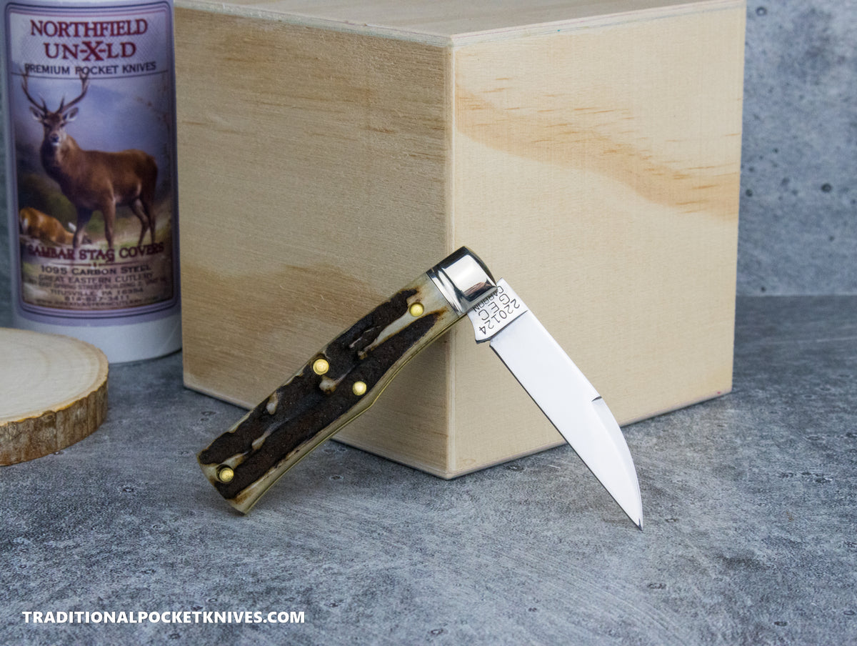 Great Eastern Cutlery #220124 Northfield UNXLD Magnum Sambar Stag #11