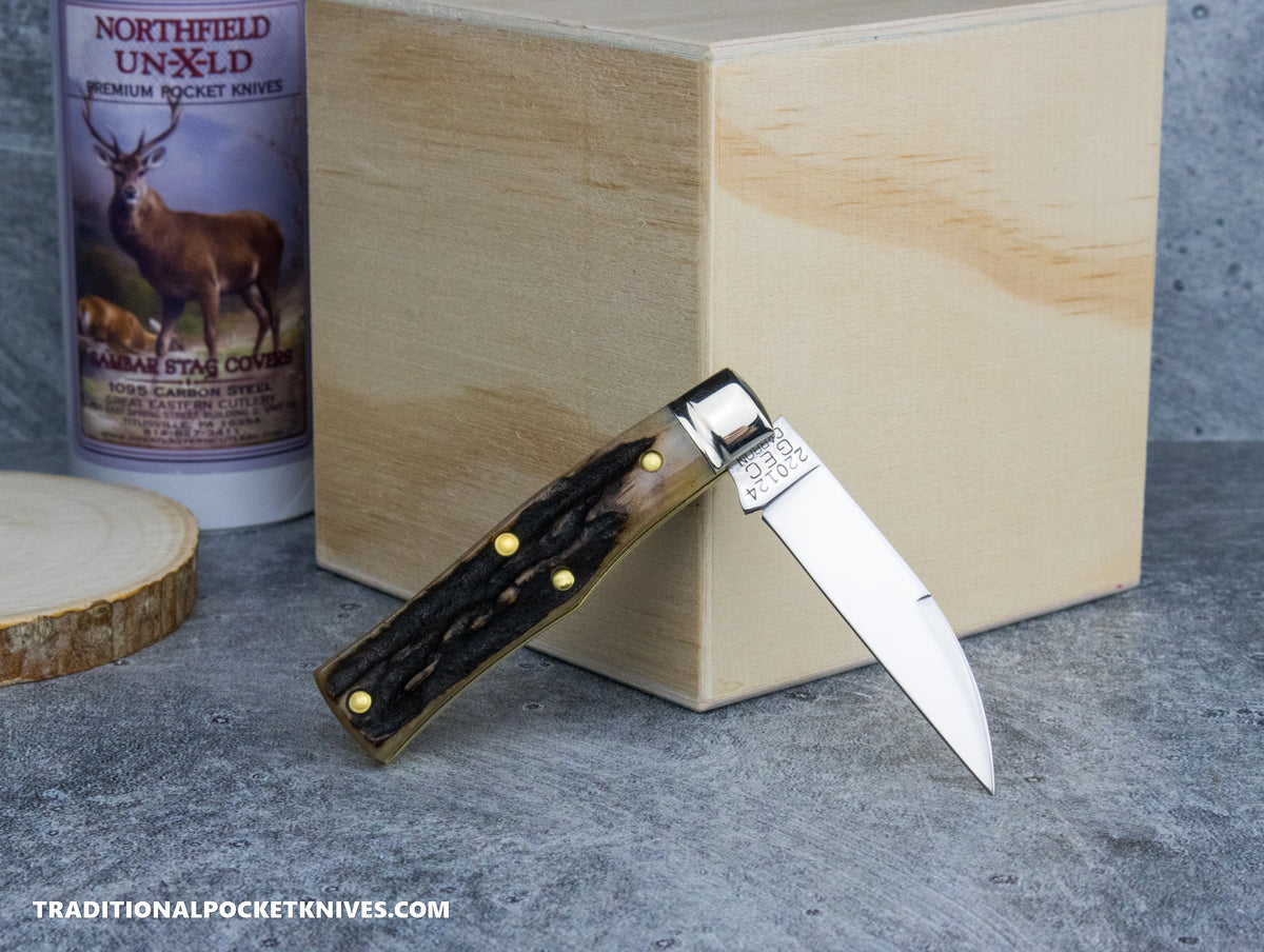 Great Eastern Cutlery #220124 Northfield UNXLD Magnum Sambar Stag #13