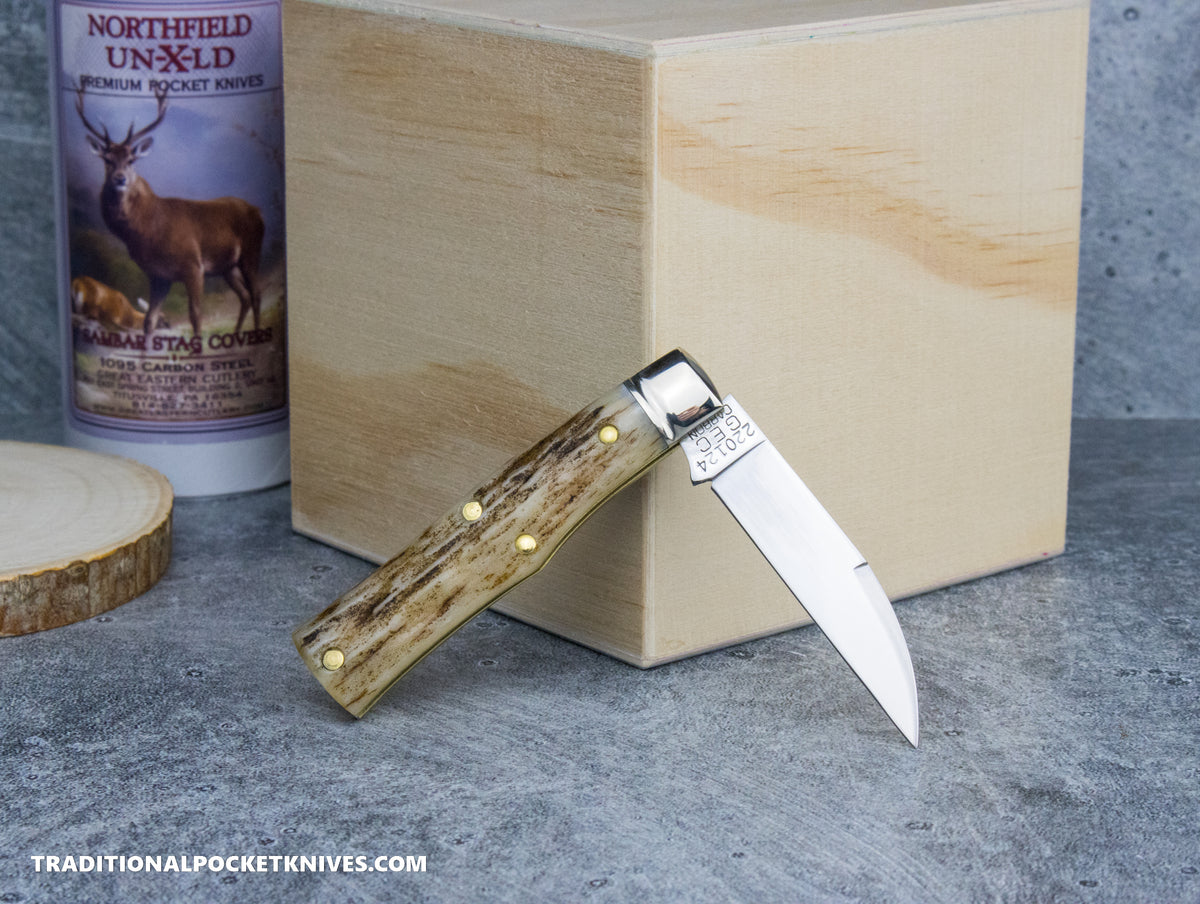 Great Eastern Cutlery #220124 Northfield UNXLD Magnum Sambar Stag #16