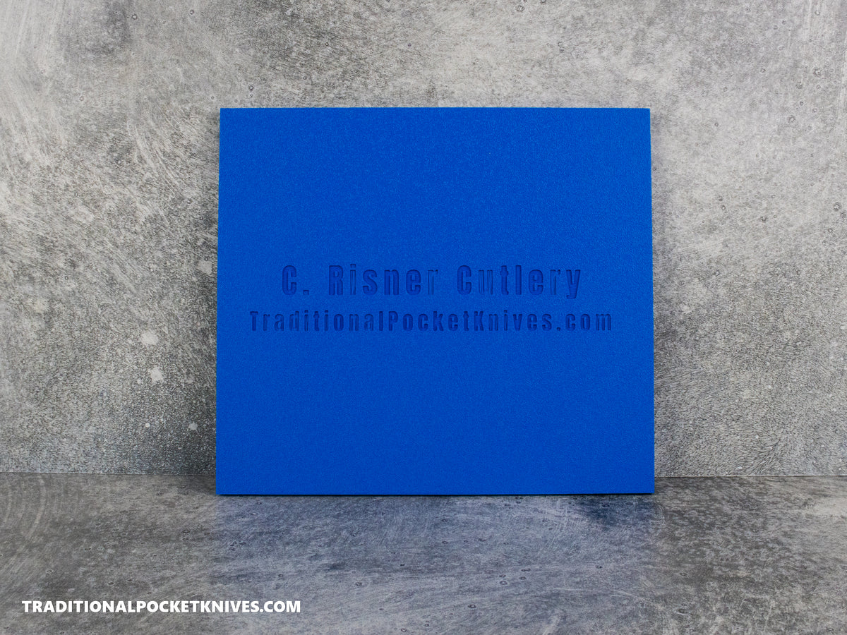 C. Risner Cutlery Knife Maintenance Breakdown Tray Blue