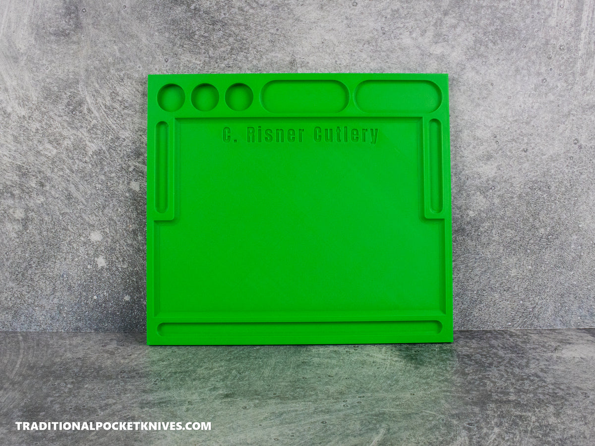 C. Risner Cutlery Knife Maintenance Breakdown Tray Green
