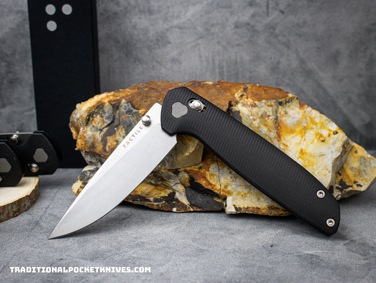 Tactile Knife Co. Maverick Black Micarta Stonewash Magnacut