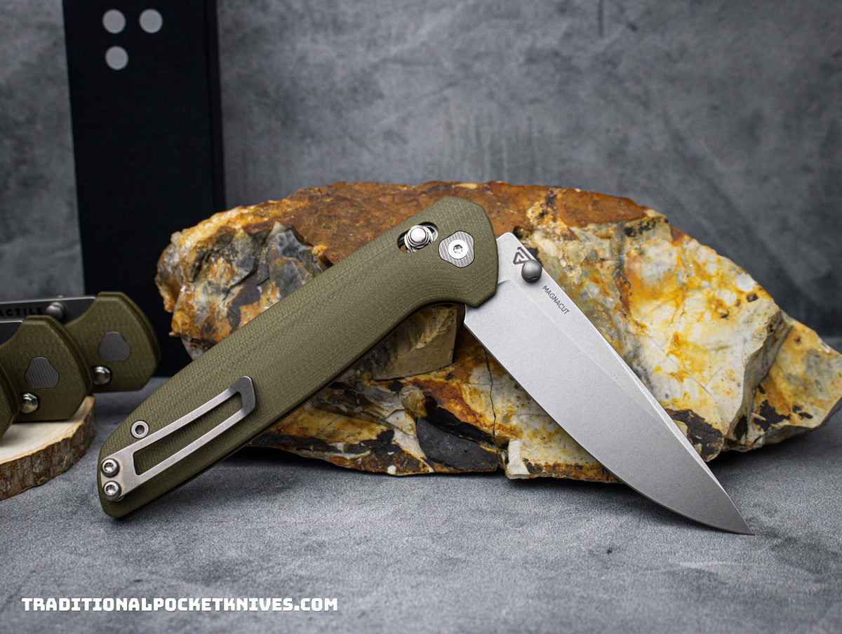 Tactile Knife Co. Maverick Green G-10 Stonewash Magnacut