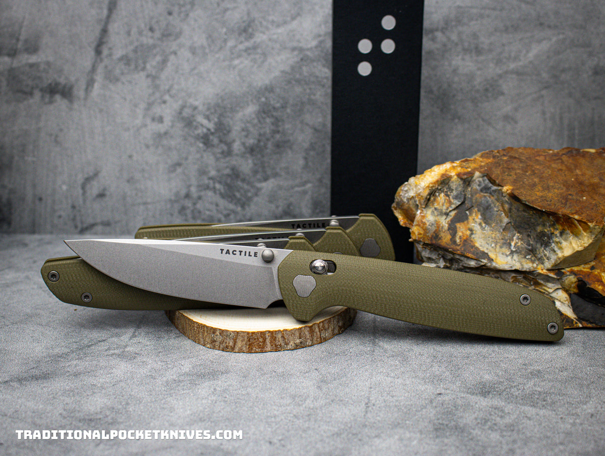 Tactile Knife Co. Maverick Green G-10 Stonewash Magnacut