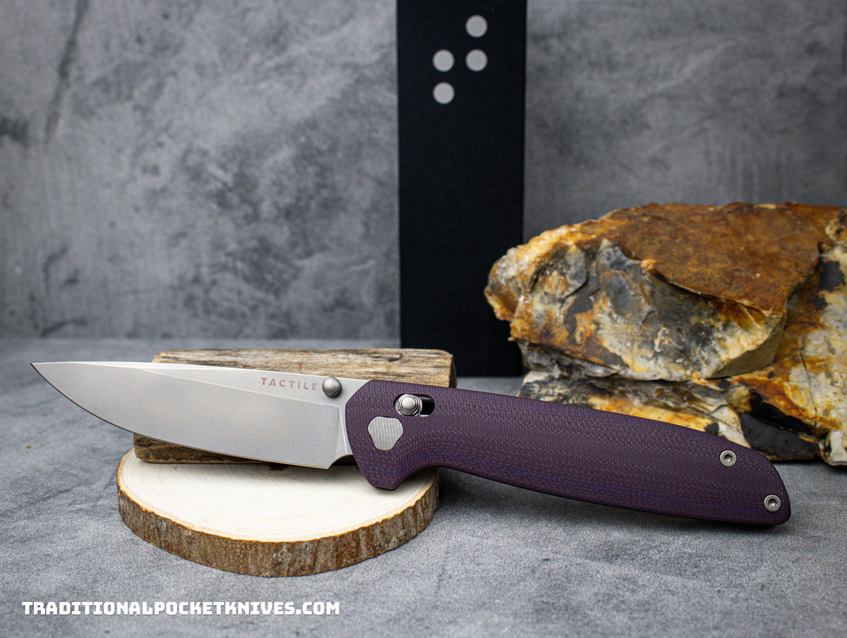 Tactile Knife Co. Maverick Purple G-10 Stonewash Magnacut