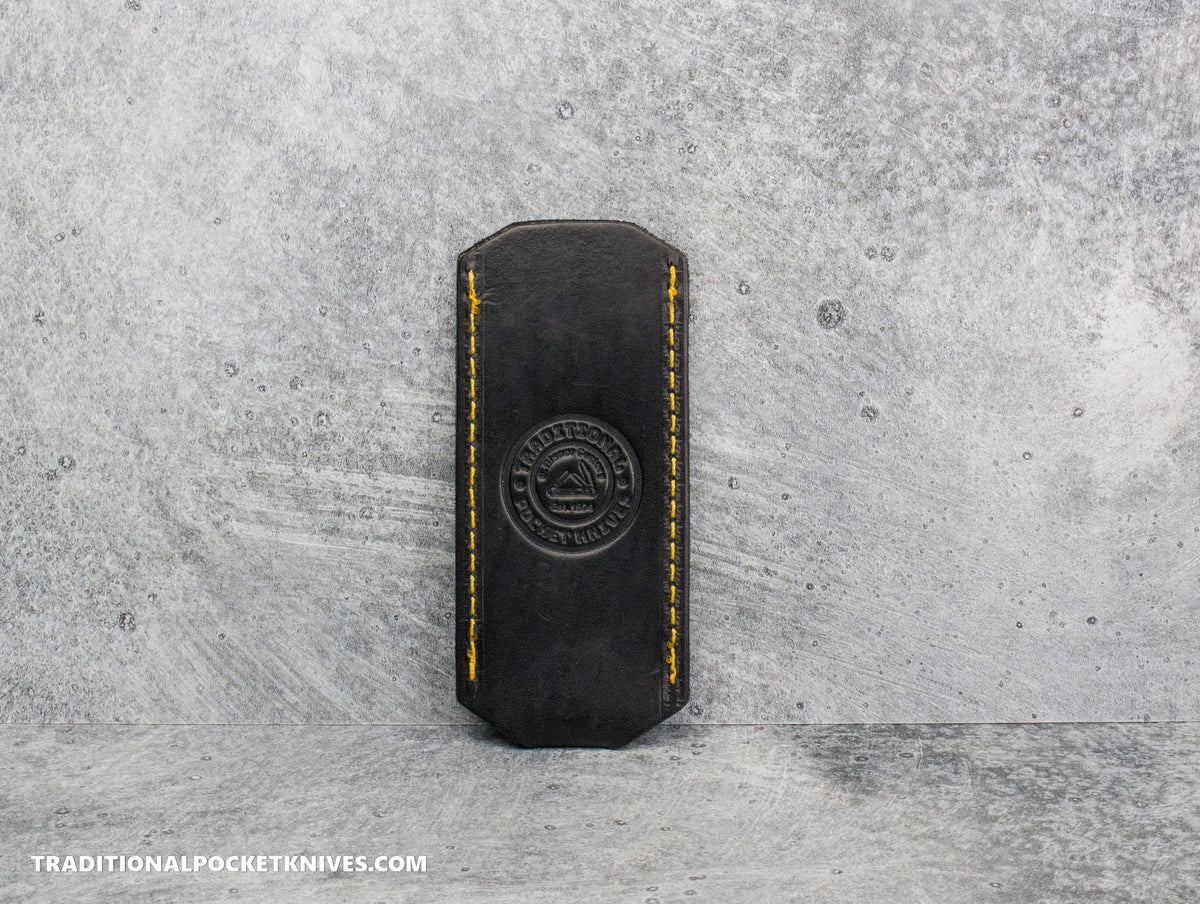 C. Risner Cutlery Logo Leather Knife Slip Large - Midnight Gold