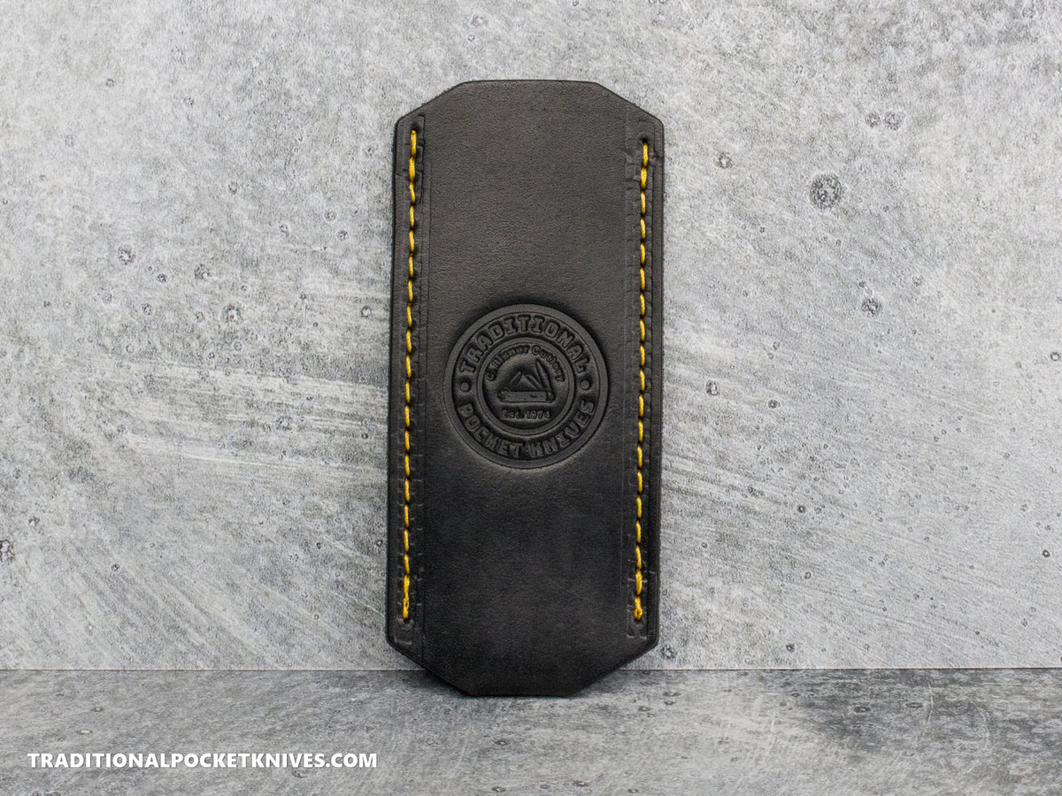 C. Risner Cutlery Logo Leather Knife Slip Large - Midnight Gold