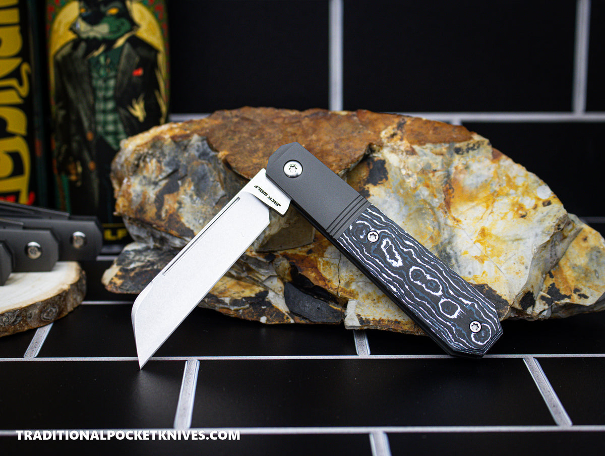 Jack Wolf Knives Midnight Jack Fat Carbon White Storm