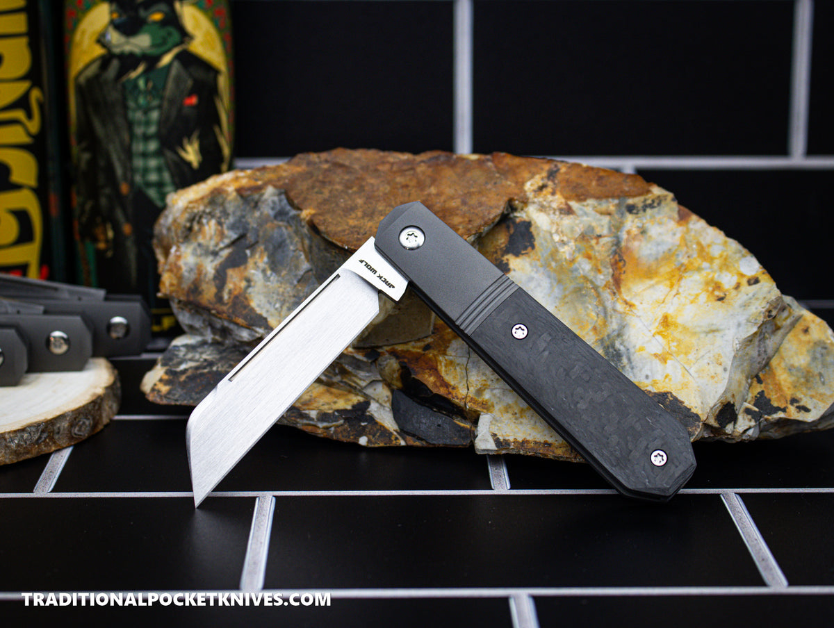 Jack Wolf Knives Midnight Jack Twill Carbon Fiber