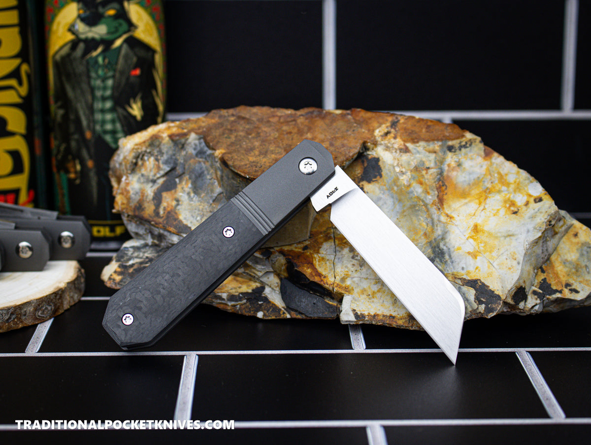 Jack Wolf Knives Midnight Jack Twill Carbon Fiber