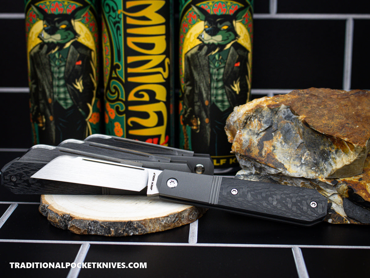 Jack Wolf Knives Midnight Jack Twill Carbon Fiber