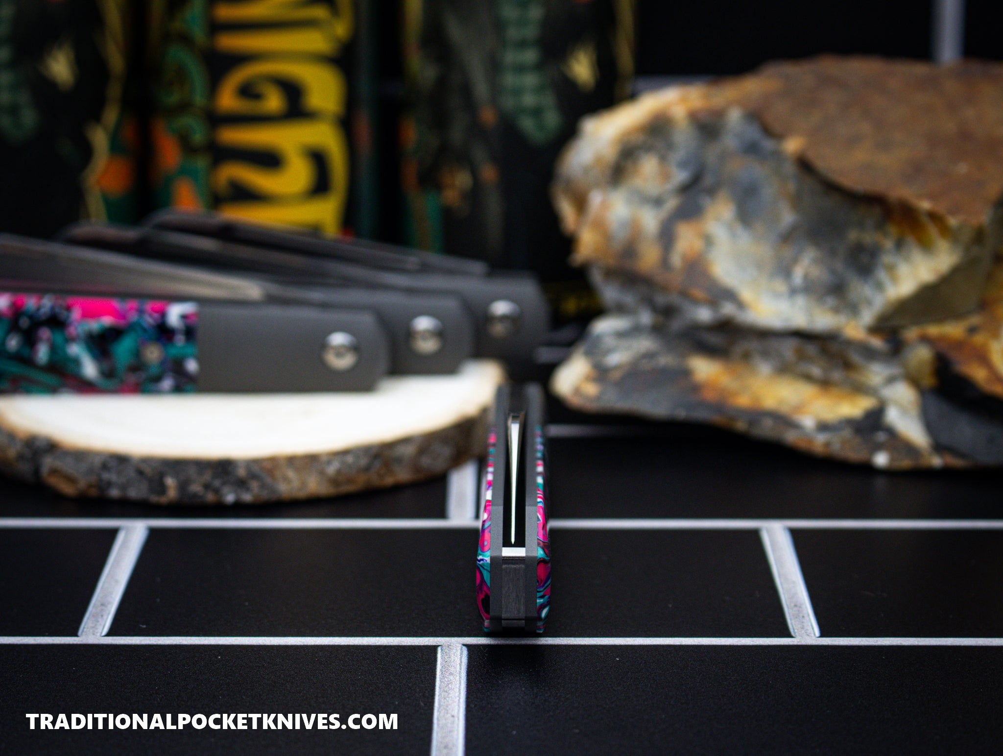Jack Wolf Knives Midnight Jack Kaotic Resin - C. Risner
